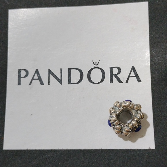 Pandora  Sterling Silver September Birthday Blooms Bead w/ Lapis - 790580LP - Picture 3 of 7